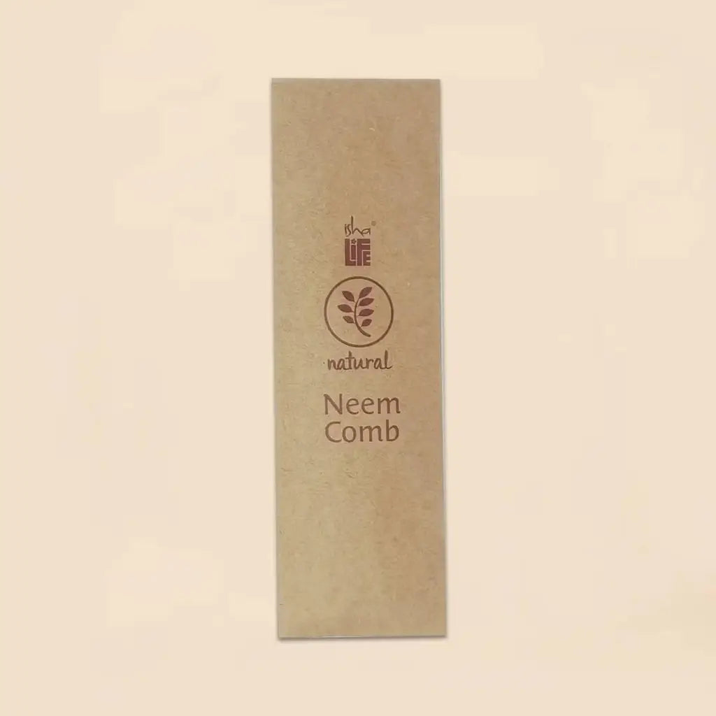 Handmade Neem Wood Comb (Handle model) -Wider Teeth