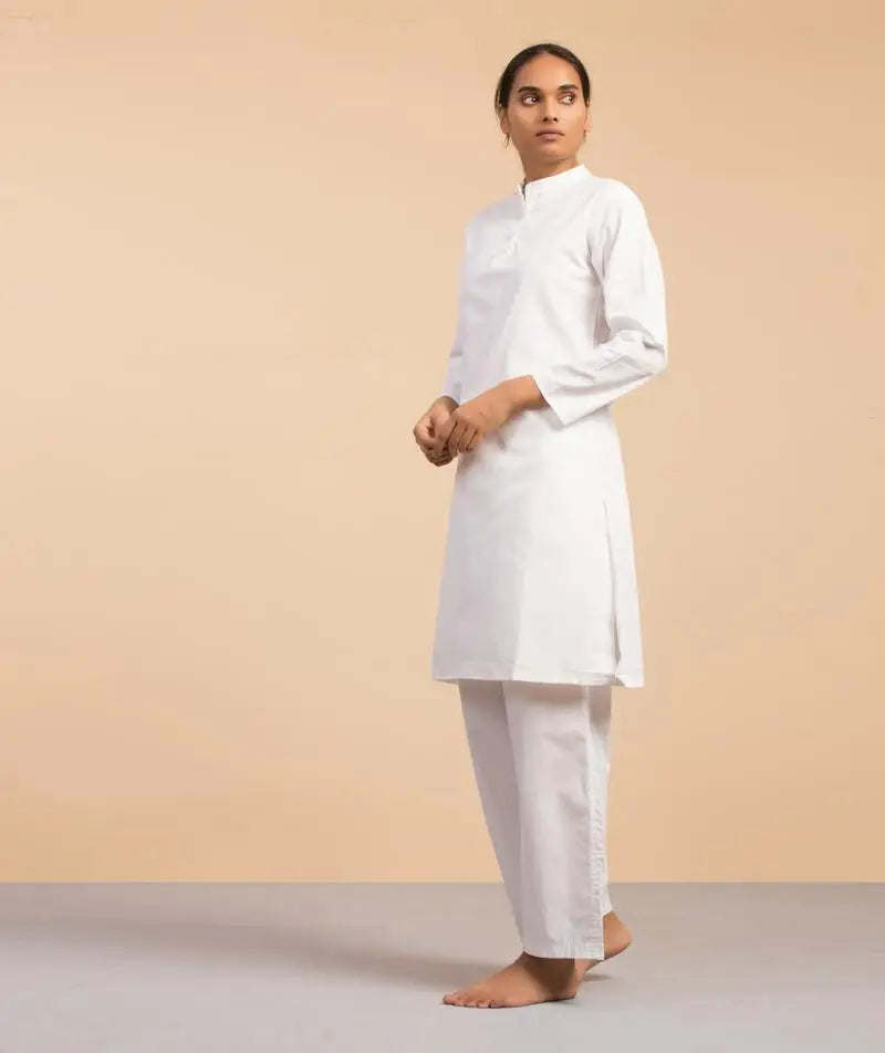 Womens Organic Cotton Sadhana Kurta - White