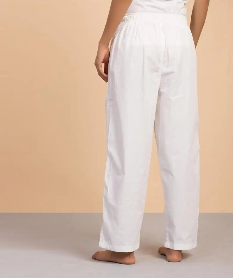 Womens Organic Cotton Sadhana Pyjama - White