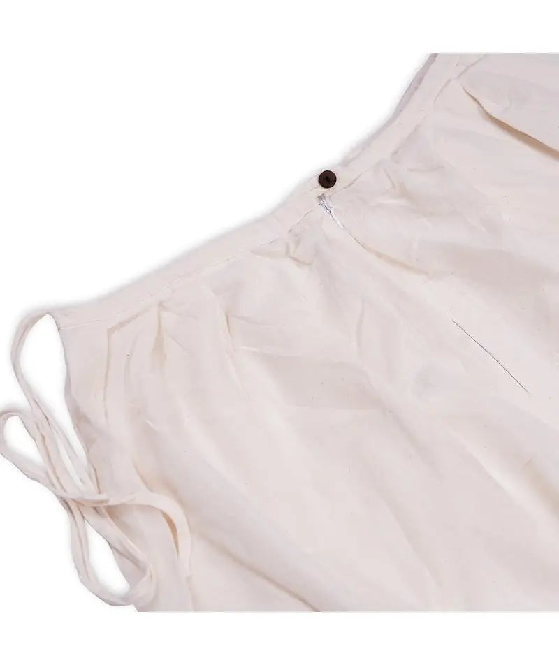 Women's 100% Organic Undyed Cotton Dhoti Pant - Off-White