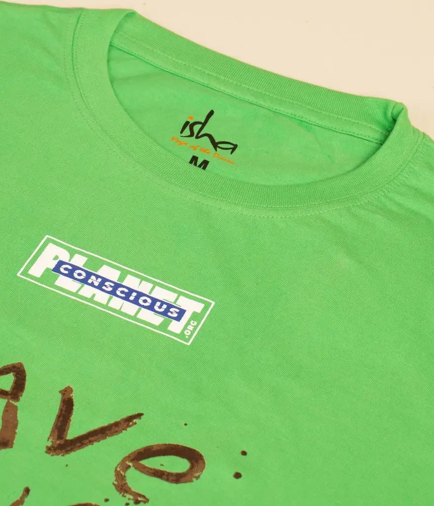 Unisex Save Soil Cotton T Shirt - Green