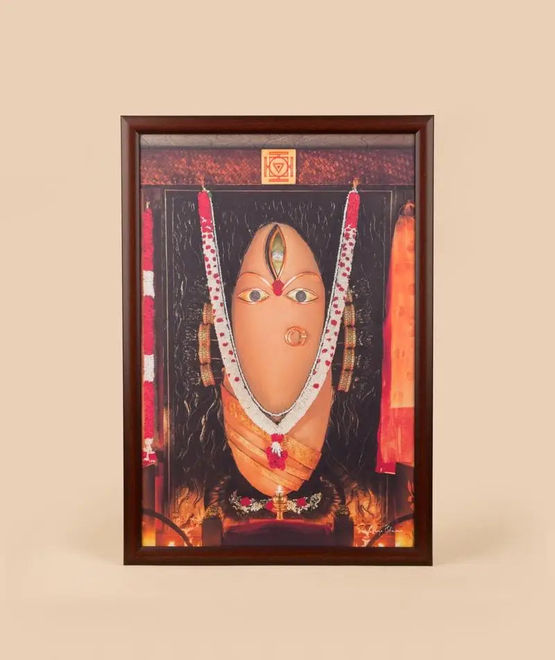 Linga Bhairavi with Bangles Photo - Sandal 12x18 (With Frame)
