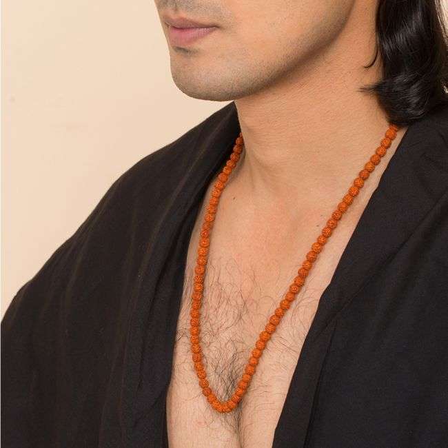 Panchamukhi Rudraksha Mala (6.5 mm Bead)