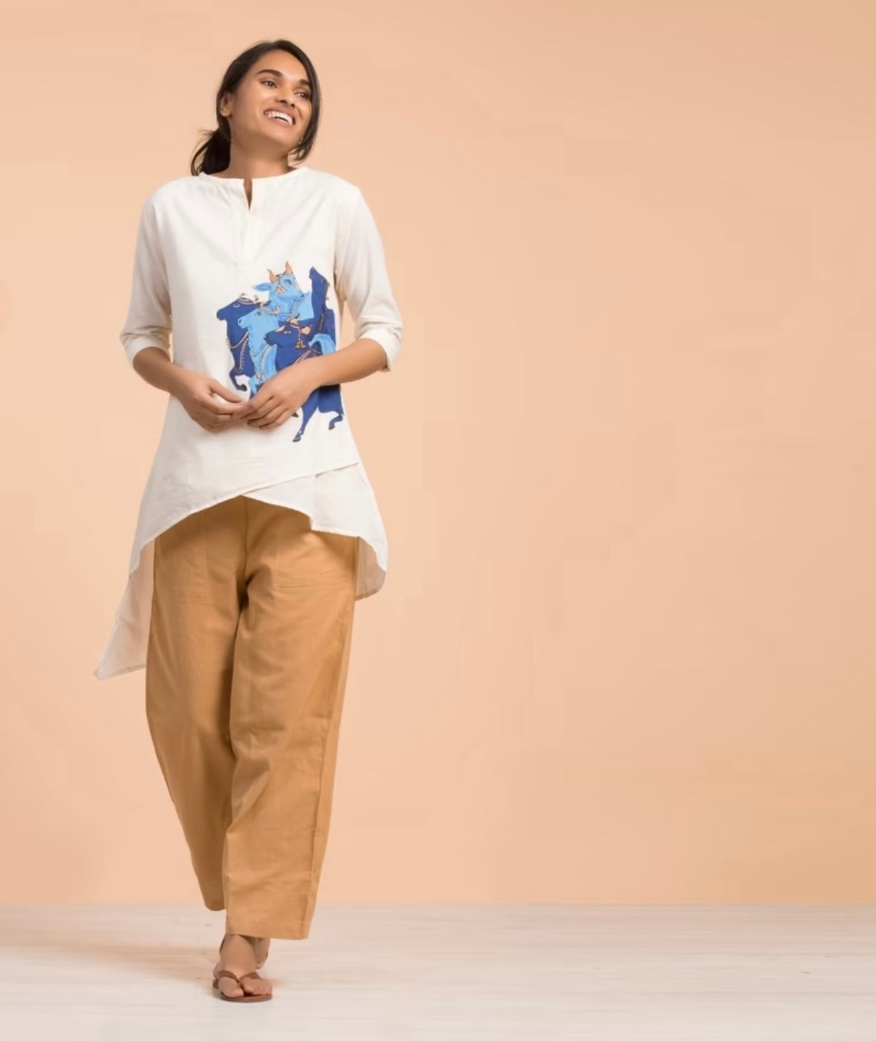Nandhi Ladies Kurtha - Off White