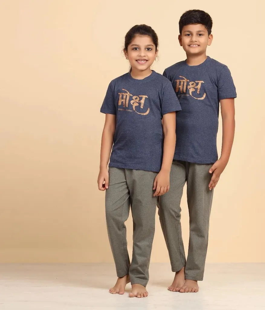 Kids Melange T Shirt Satya Indigo