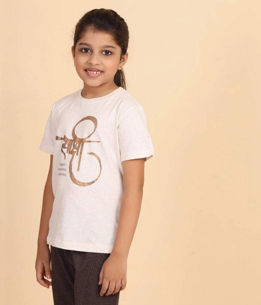 Melange T-shirt Sakshi Ecru