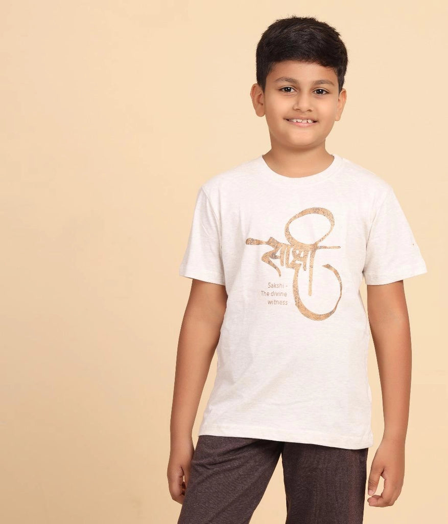 Melange T-shirt Sakshi Ecru