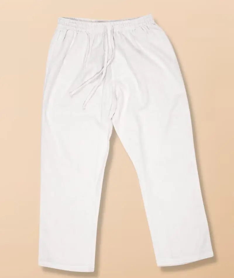 Men Undyed Organic Cotton Drawstring Pant - Off-White