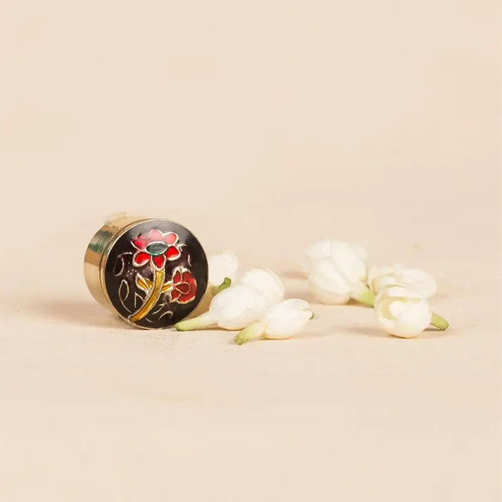 Scented Beeswax Natural Oil Solid Perfume Jasmine (4gm). Alcohol-free, mild body fragrance. Long lasting aroma. 100% natural.