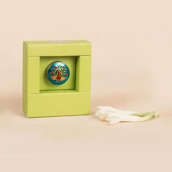 黃銅掐絲琺瑯罐香膏 - 百合花香 4 克