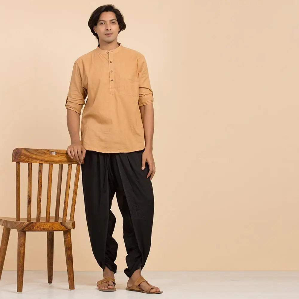 Isha 經典款 中性 Dhoti 褲 / Panchakacham - 黑色