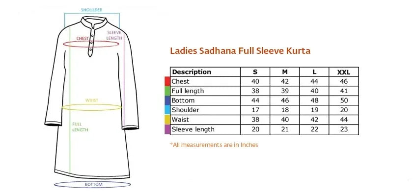 Womens Organic Cotton Sadhana Kurta - White