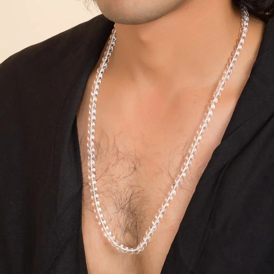 Sphatik Mala (Quartz Stones(6.6 - 7.5mm))