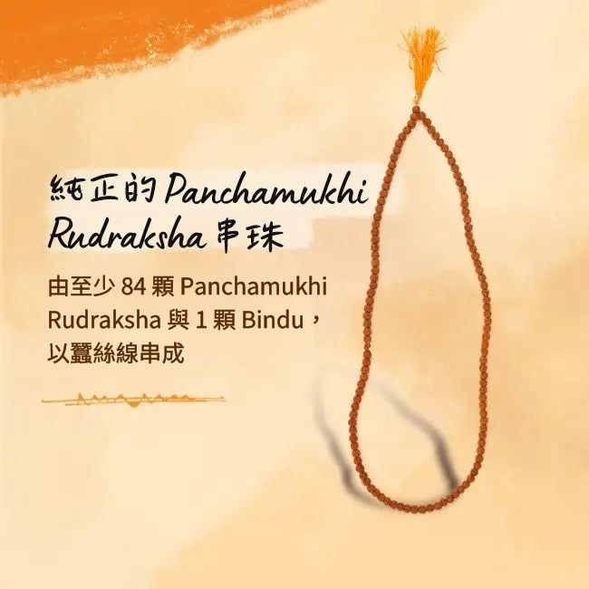 Panchamukhi Rudraksha Mala - 菩提子尺寸 5 mm