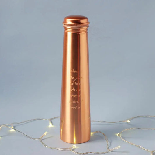 Sadhguru Quote Copper Bottle. For storing and drinking water. A festive gift for home and office.