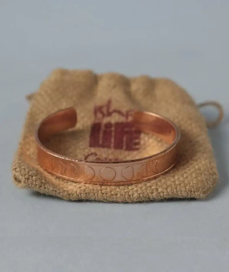Mystic Moon Copper Cuff Bracelet. A festive gift